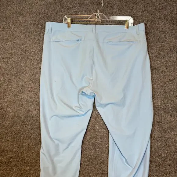 Fabletics Pants Mens‎ 40x30 Blue Performance Stretch Golf Chino Tapered Flaw - Picture 12 of 15